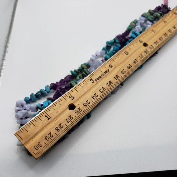 VTG Native American Turquoise & Amethyst Necklace - Picture 12 of 12